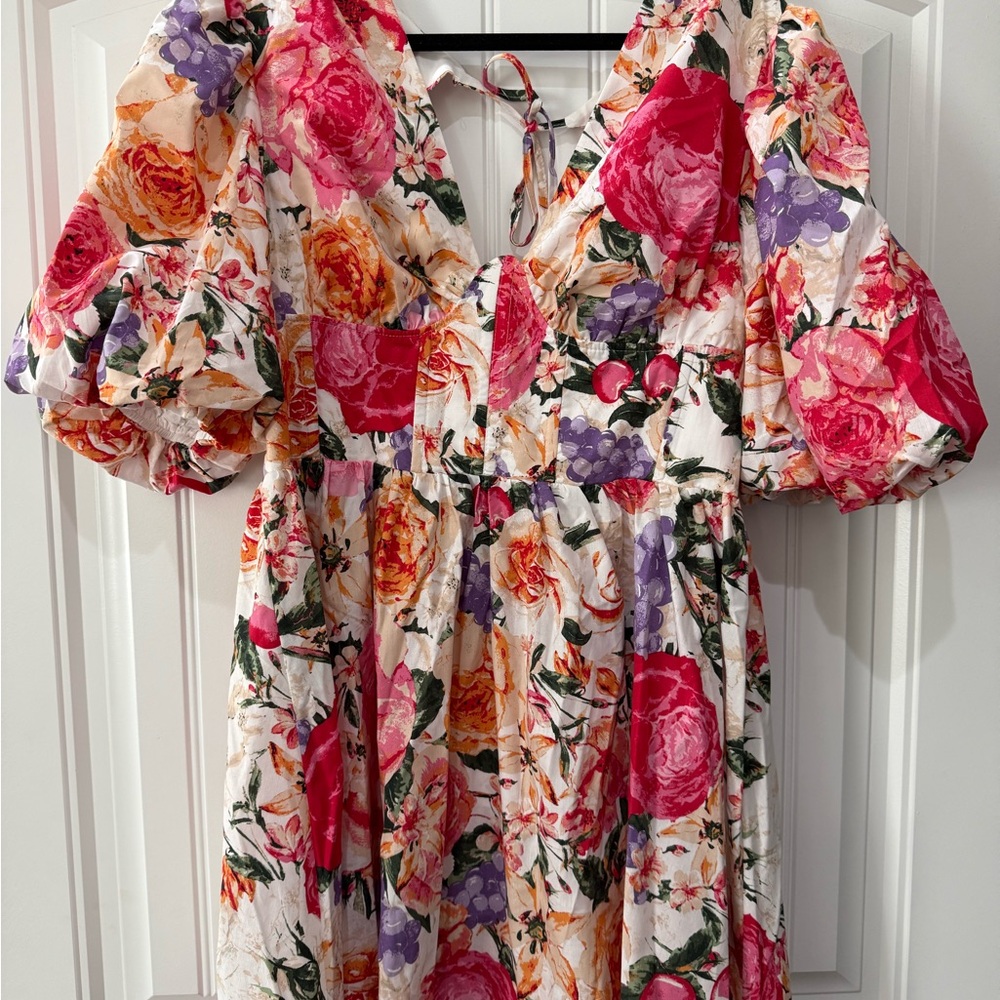 Buddy Love Floral Mini Dress - Pink, Orange, Purple